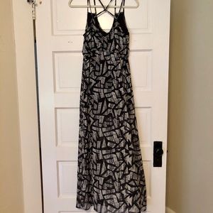 Black and white maxi dress